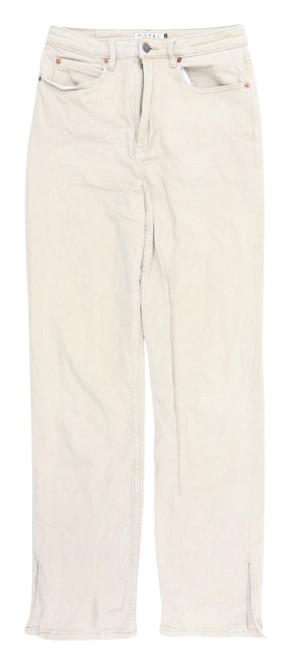 Motel Women's Beige Straight Jeans, M
