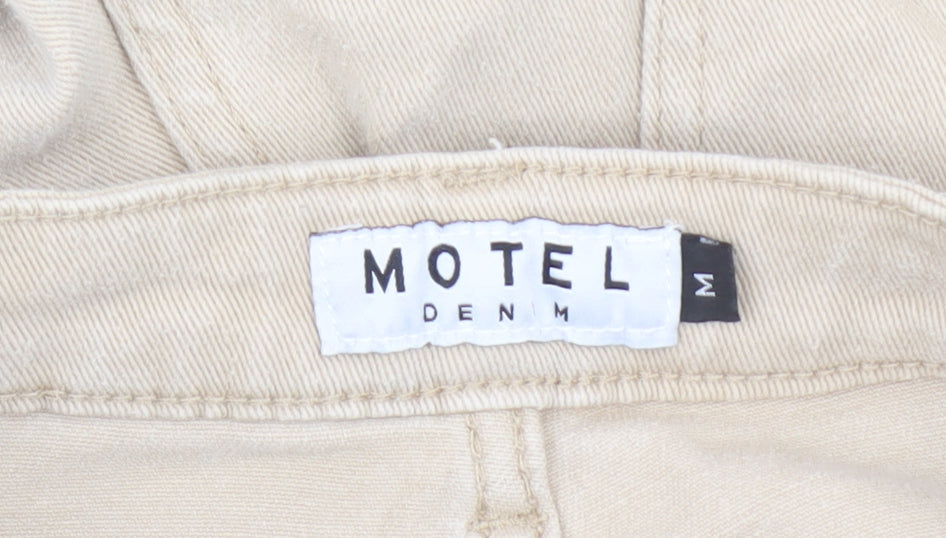 Motel Women's Beige Straight Jeans, M