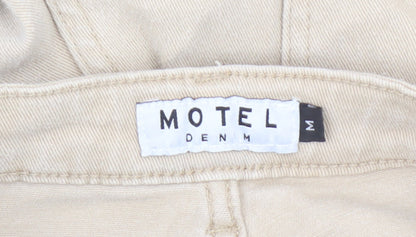 Motel Women's Beige Straight Jeans, M