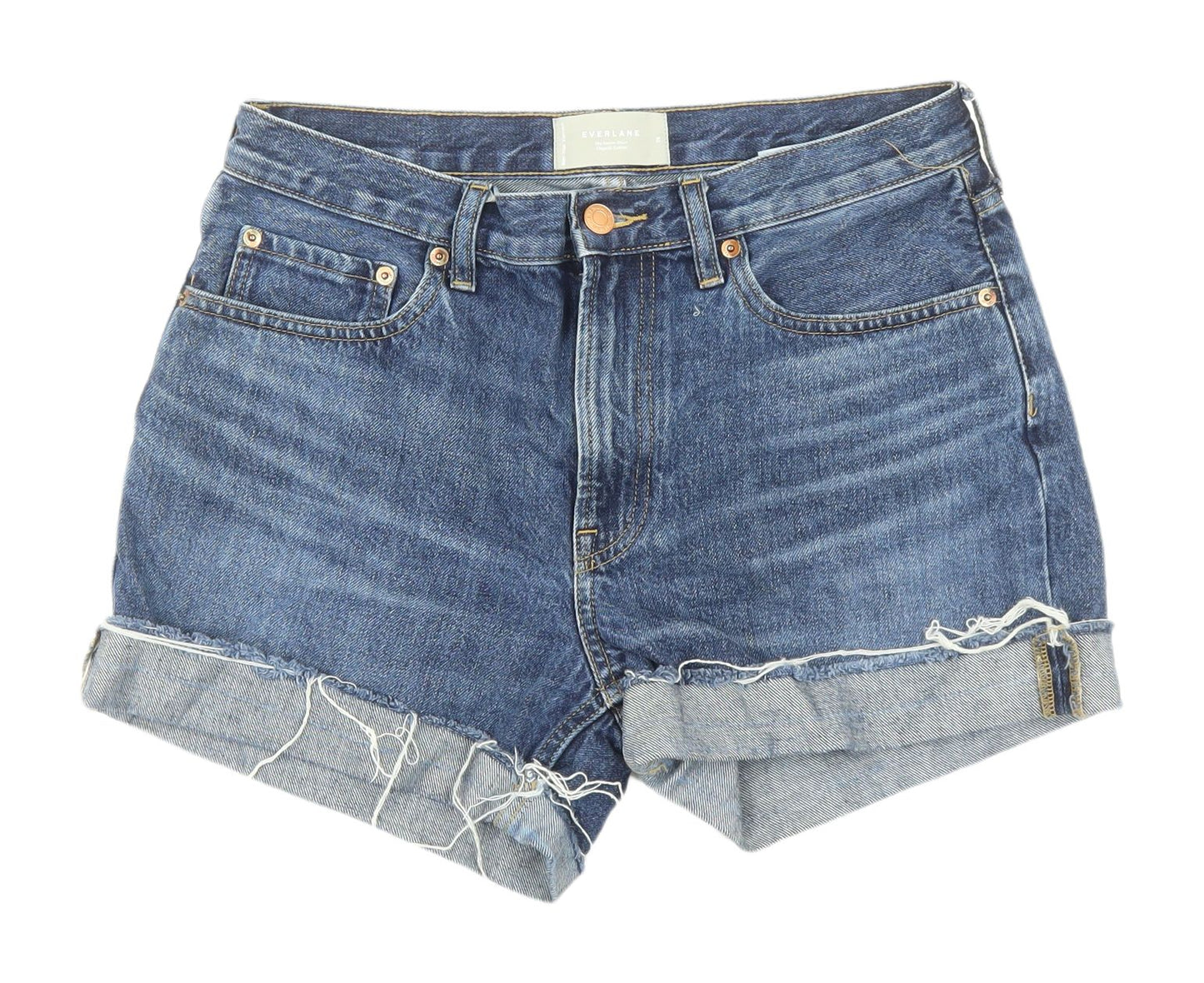 Everlane Women's Blue Denim Cut-Off Shorts Size 8