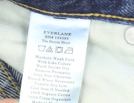 Everlane Women's Blue Denim Cut-Off Shorts Size 8