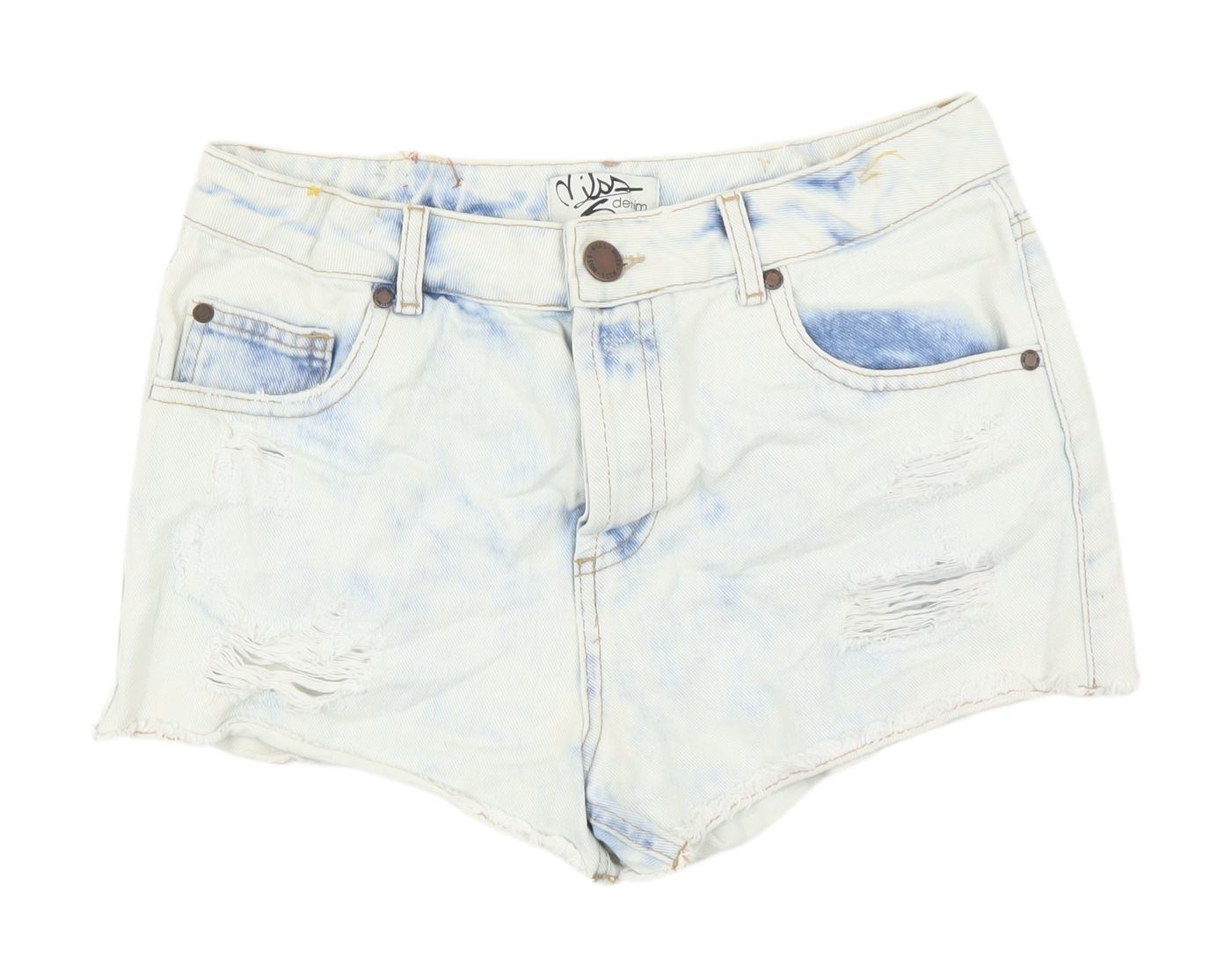 Miss Selfridge Women's Blue Denim Cut-Off Shorts, UK 10