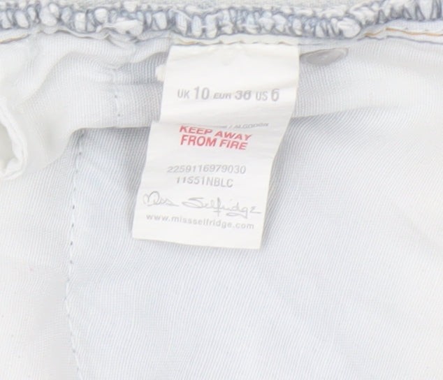 Miss Selfridge Women's Blue Denim Cut-Off Shorts, UK 10