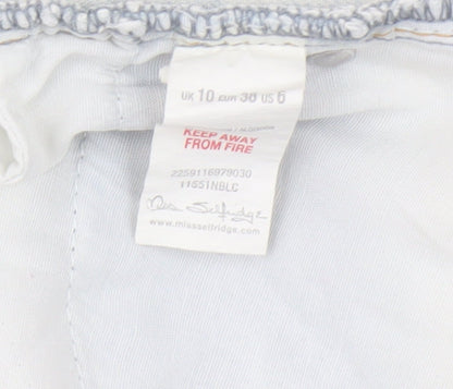 Miss Selfridge Women's Blue Denim Cut-Off Shorts, UK 10