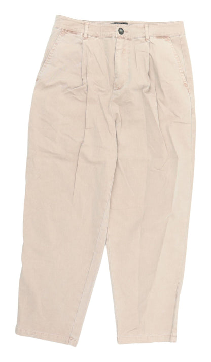 Womens UK Size S ASOS Regular Fit Chino Beige Trousers