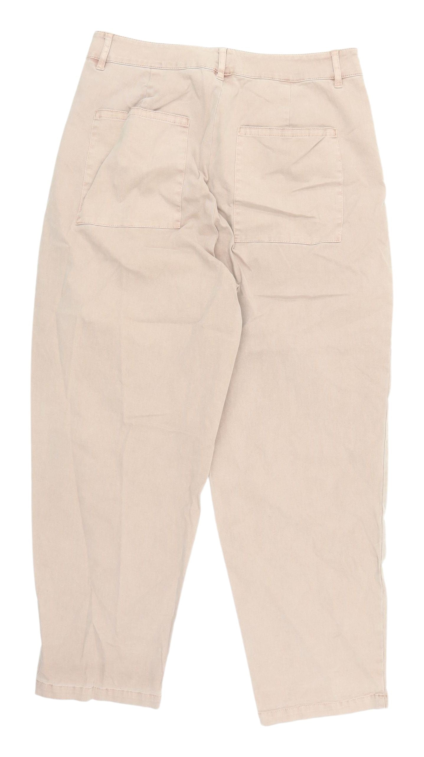 Womens UK Size S ASOS Regular Fit Chino Beige Trousers