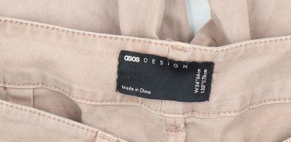 Womens UK Size S ASOS Regular Fit Chino Beige Trousers