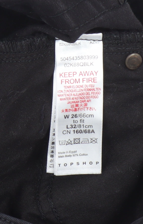 Topshop Women's Skinny Black Jeans Size 26