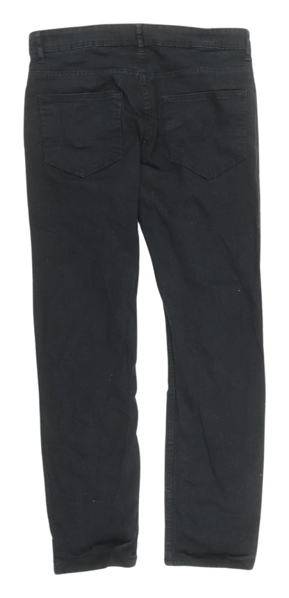 Denim Co. Men's Black Straight Jeans, Size 32
