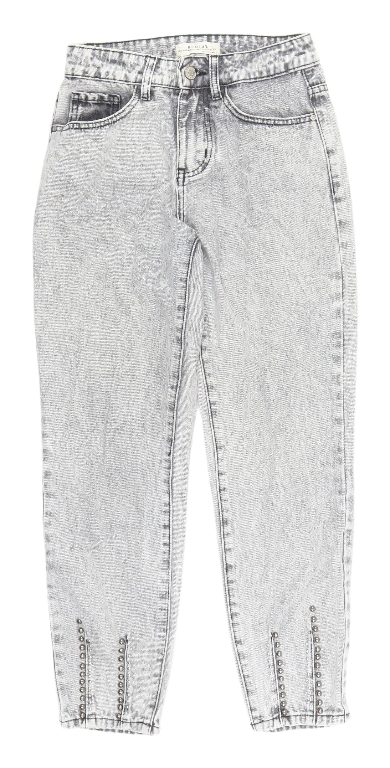 Redial Women's Grey Cropped Denim Jeans XS