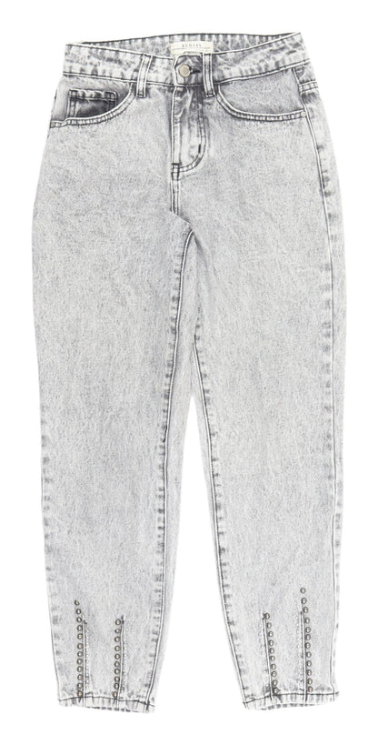 Redial Women's Grey Cropped Denim Jeans XS