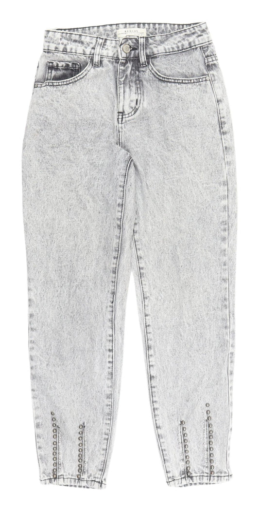 Redial Women's Grey Cropped Denim Jeans XS
