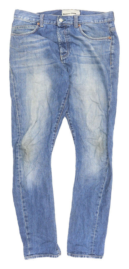 Mens UK Size L Topman Slim Fit Skinny Blue Jeans