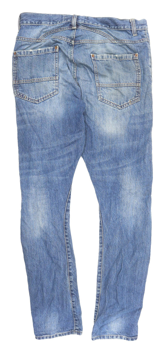 Mens UK Size L Topman Slim Fit Skinny Blue Jeans