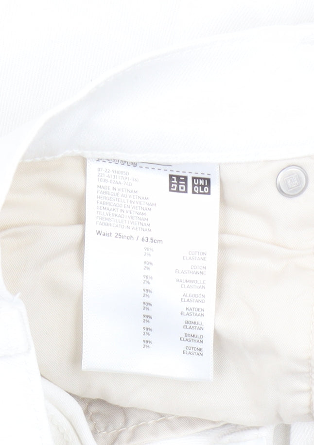Uniqlo Women's White Jeans 25 Waist Denim
