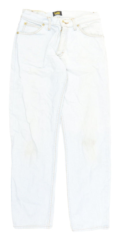 Lee Men's Light Blue Straight Leg Jeans 32-32