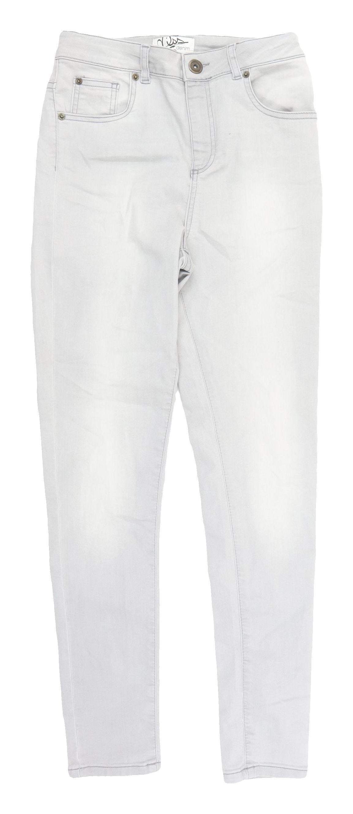 Miss Selfridge Grey Skinny Denim Jeans, Size 10