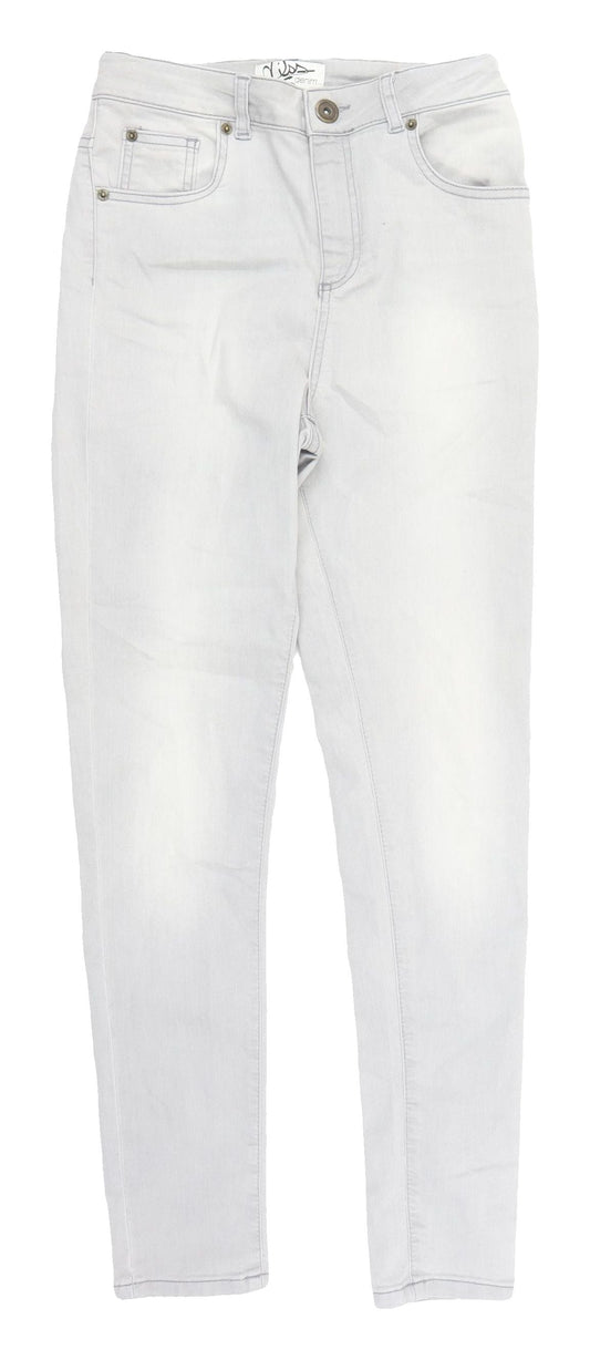 Miss Selfridge Grey Skinny Denim Jeans, Size 10
