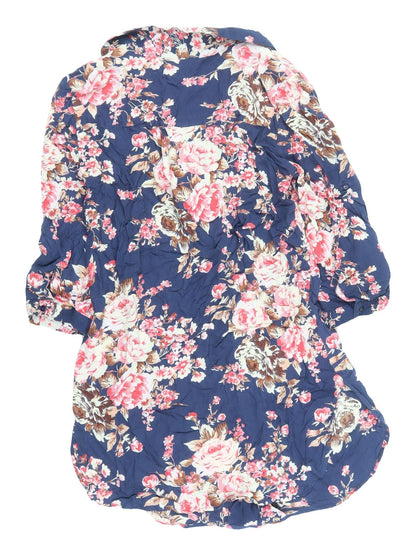 Womens UK Size M VERO MODA Multicoloured Tunic Button-Up