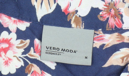Womens UK Size M VERO MODA Multicoloured Tunic Button-Up