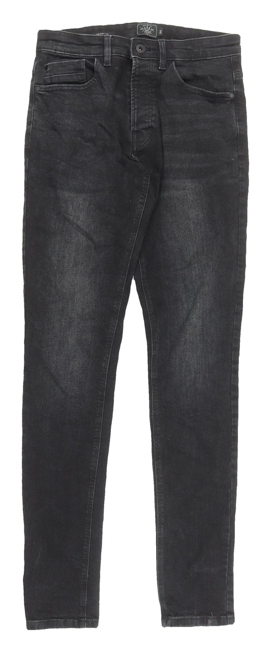 Next Men's Black Skinny Jeans Slim Fit M