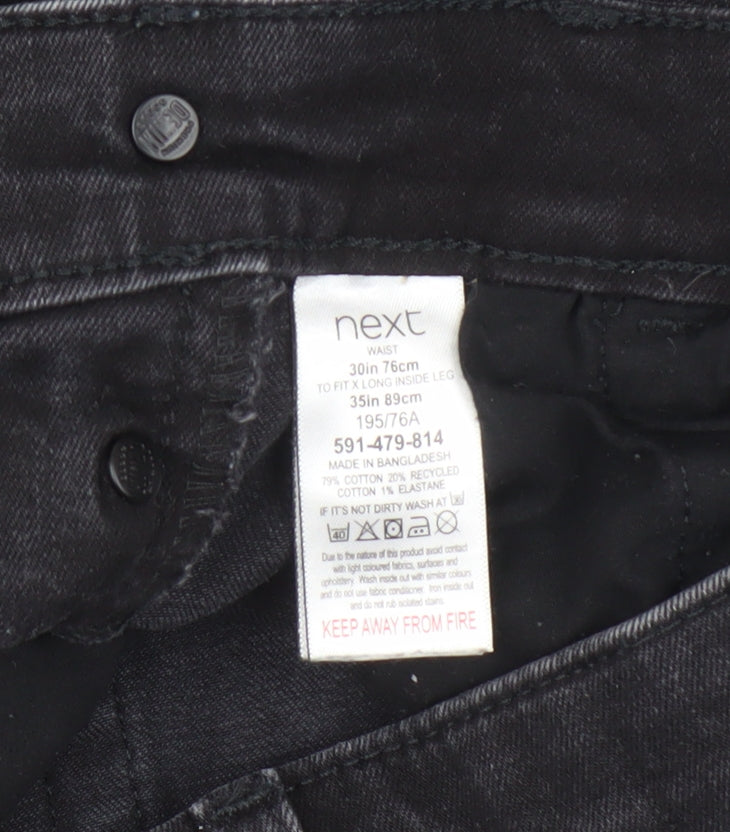 Next Men's Black Skinny Jeans Slim Fit M