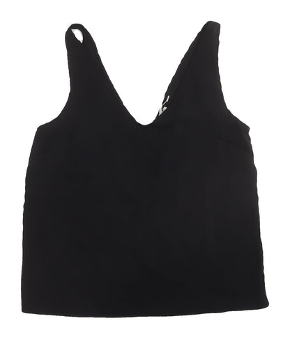 Womens UK Size 8 H&M Black Basic Tank