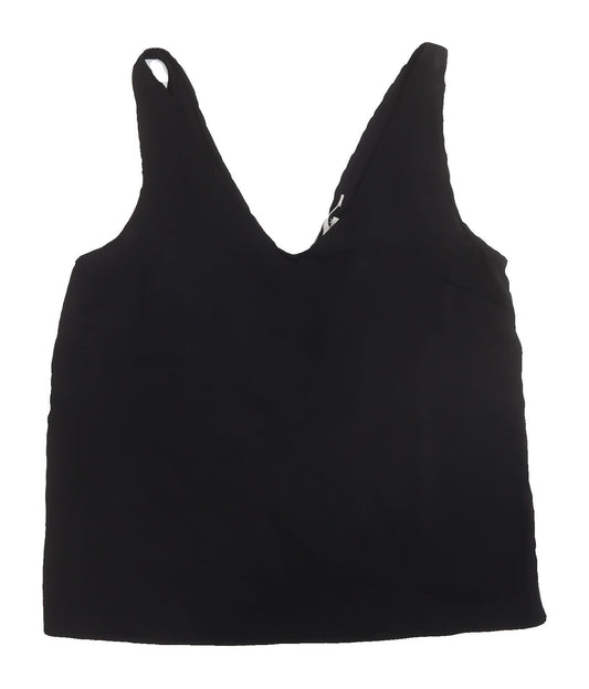 Womens UK Size 8 H&M Black Basic Tank