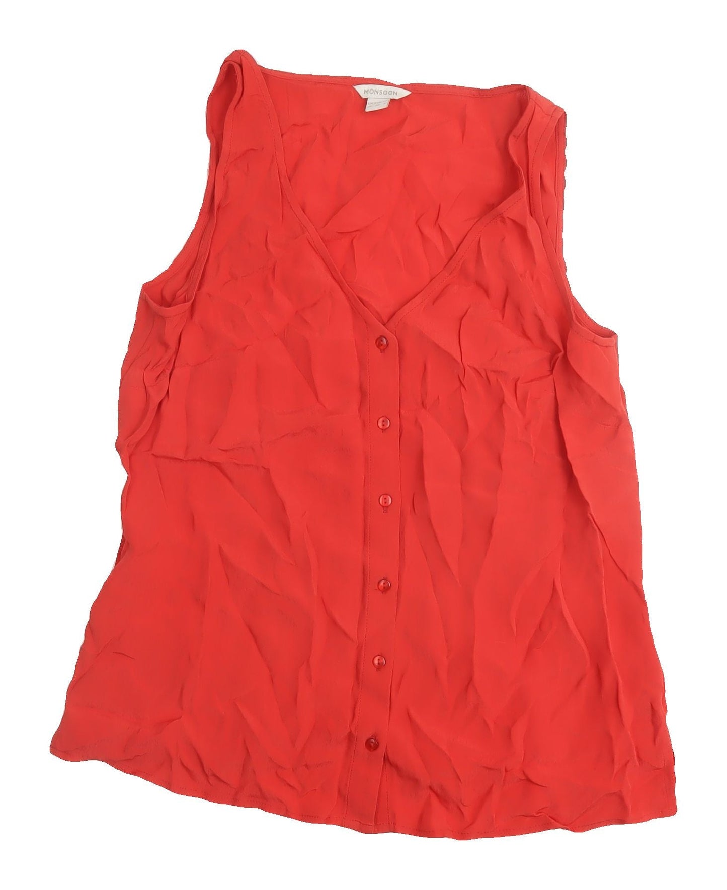 Womens UK Size 10 Monsoon Red Camisole Blouse