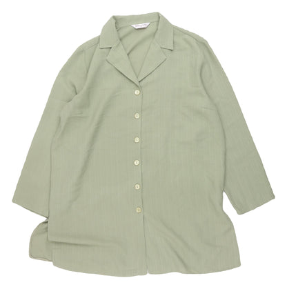 Bonmarché Green Button-Up Shirt for Women - Size 18