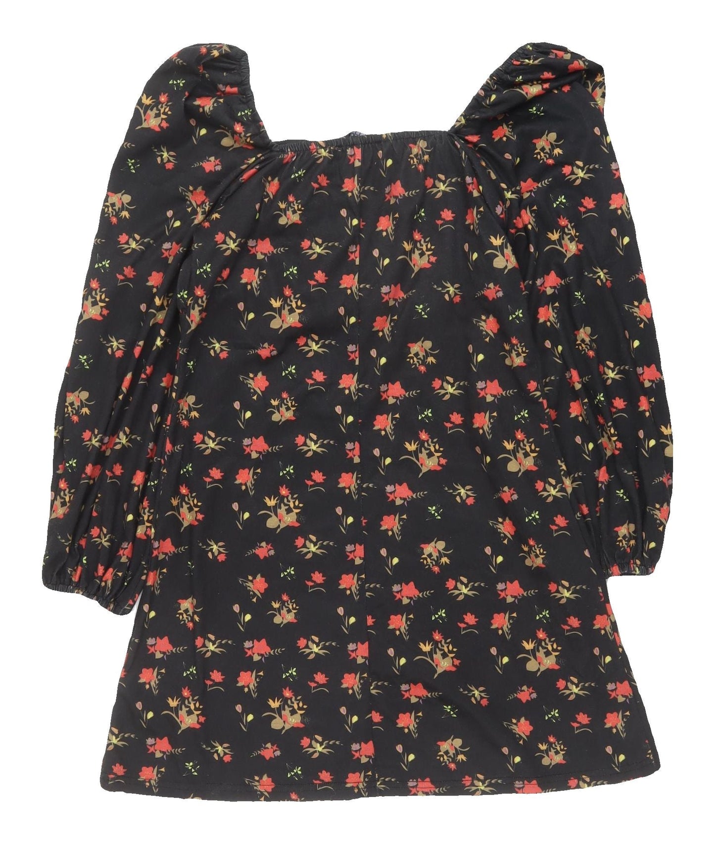 Cameo Rose Women's Black Floral Tunic Blouse, Size 8