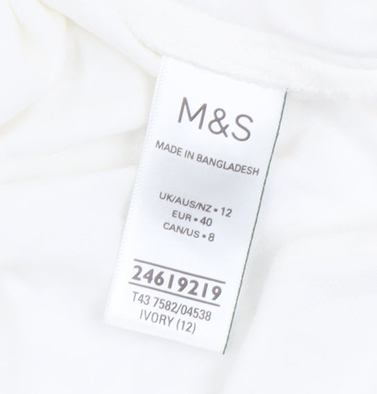 Womens UK Size 12 Marks and Spencer Ivory  Blouse