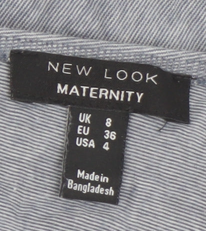 Womens UK Size 8 New Look Blue Basic Camisole