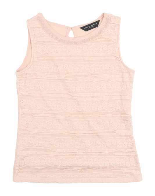 Womens UK Size 8 Dorothy Perkins Beige Basic Blouse