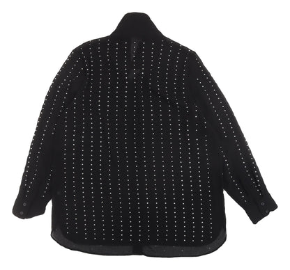 Womens UK Size 14 Marks and Spencer Black  Button-Up