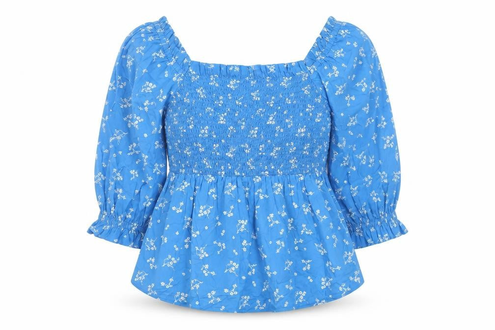 Womens UK Size 10 Marks and Spencer Blue Tunic Blouse