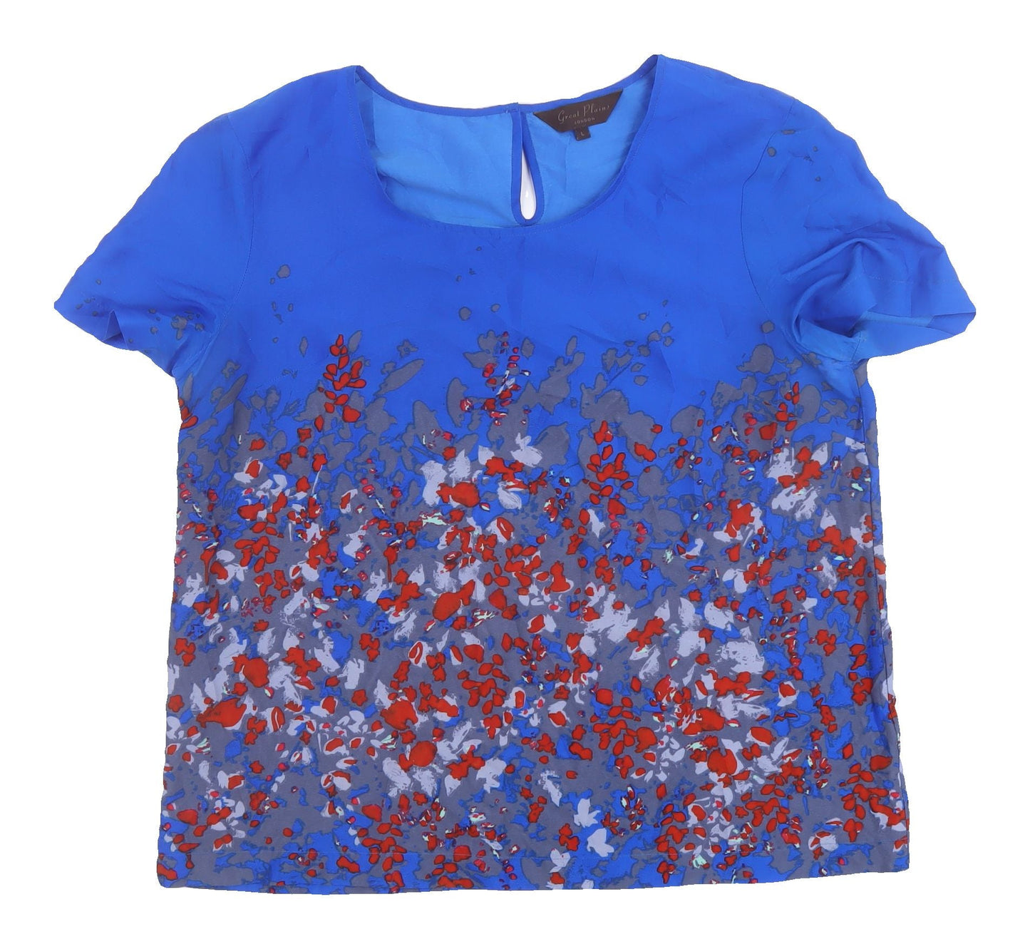 Womens UK Size L Great Plains Blue Basic Blouse
