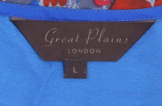 Womens UK Size L Great Plains Blue Basic Blouse