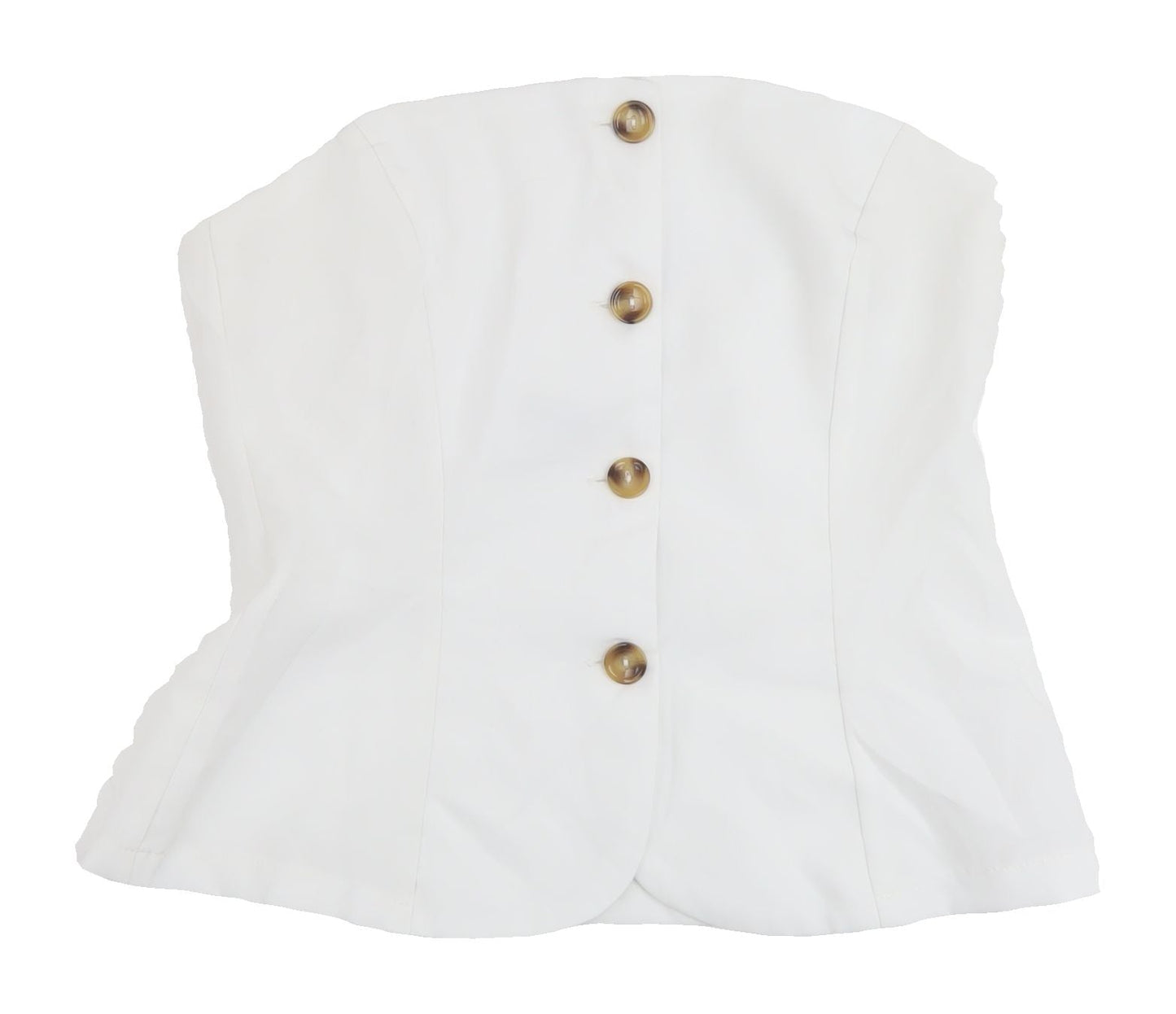 Womens UK Size 12 PRETTYLITTLETHING White Camisole Blouse
