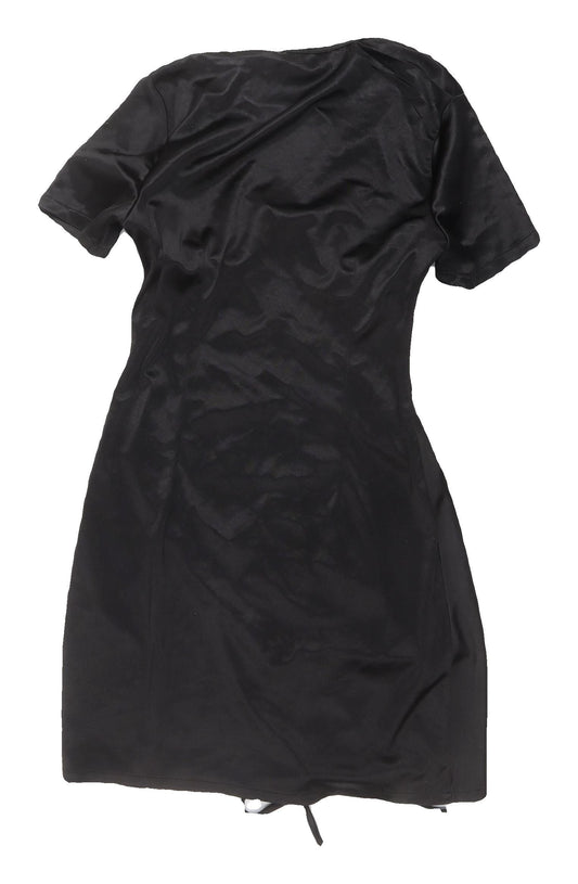 PrettyLittleThing Black Short Bodycon Dress UK 12