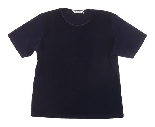 Womens UK Size 14 Berkertex Blue Basic T-Shirt