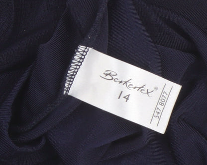 Womens UK Size 14 Berkertex Blue Basic T-Shirt