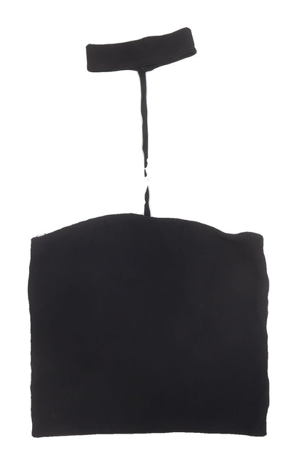 Womens UK Size S Zara Black Cropped Tank