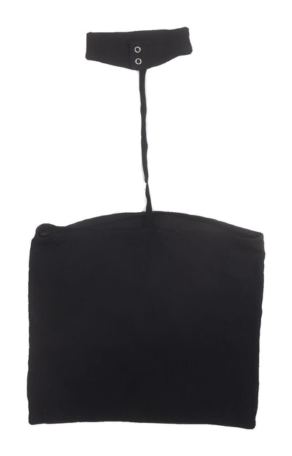 Womens UK Size S Zara Black Cropped Tank