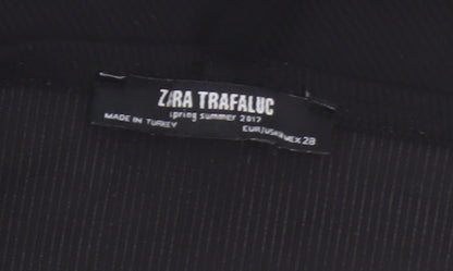 Womens UK Size S Zara Black Cropped Tank