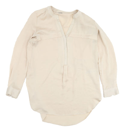 Womens UK Size 10 Marks and Spencer Beige Basic Blouse
