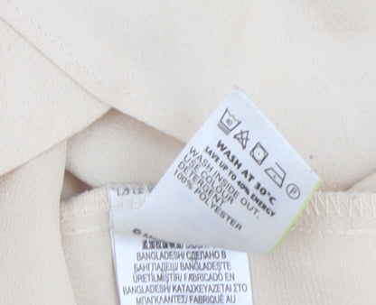 Womens UK Size 10 Marks and Spencer Beige Basic Blouse
