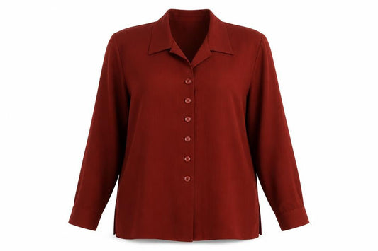 Womens UK Size 14 C&A Brown  Button-Up