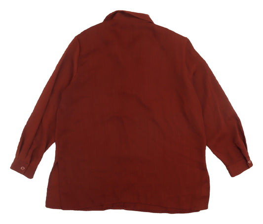 Womens UK Size 14 C&A Brown  Button-Up