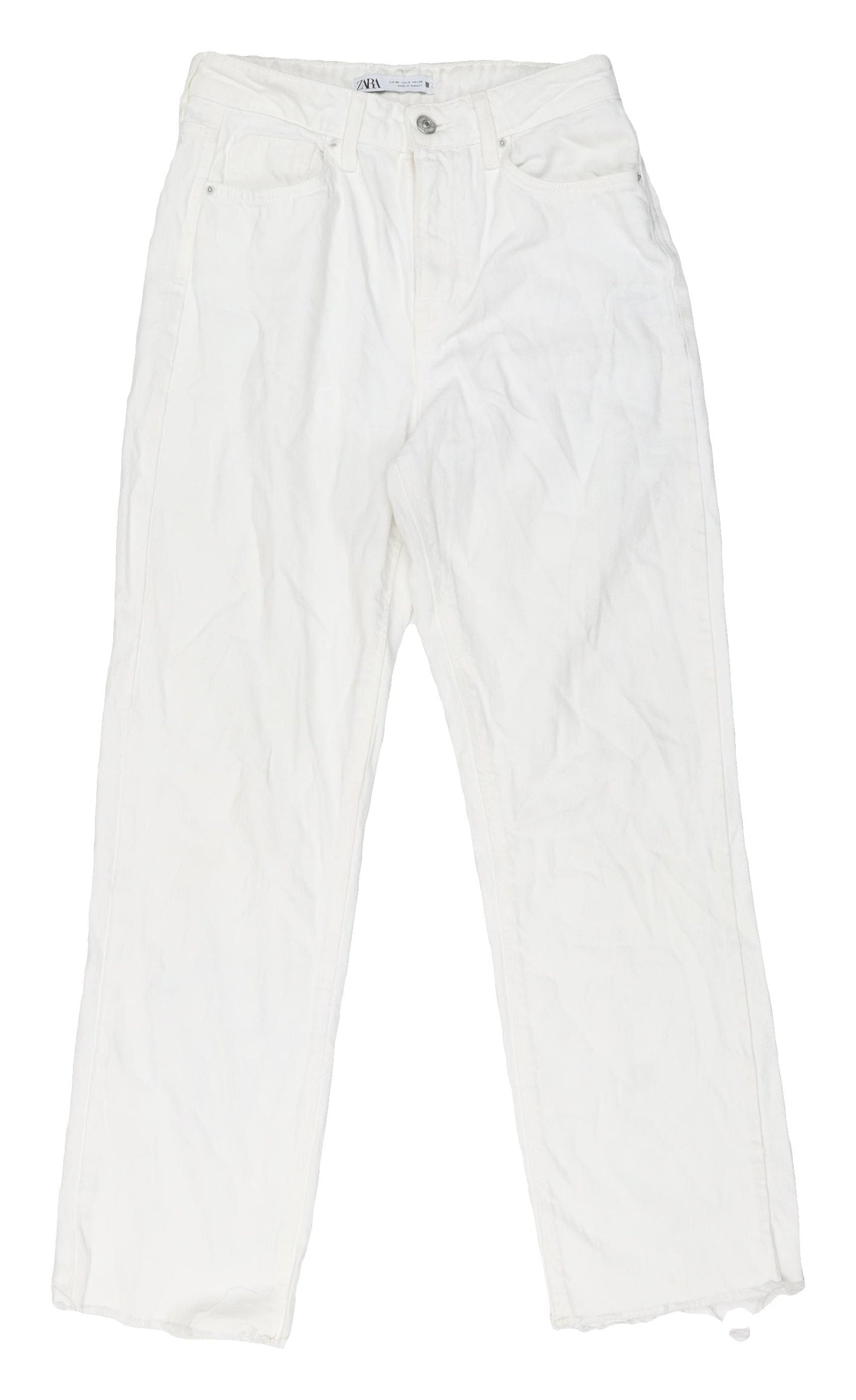Zara Women's White Jeans Size 8 Cotton